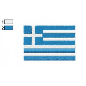 Greece Flag Embroidery Design